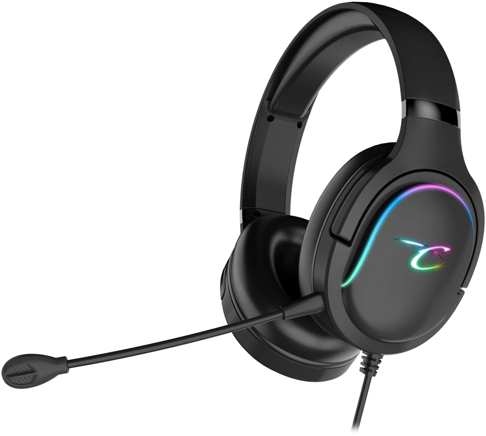 Subsonic Juodos žaidimų ausinės su mikrofonu ir RGB apšvietimu