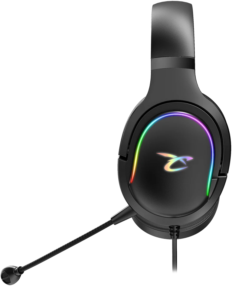 Subsonic Juodos žaidimų ausinės su mikrofonu ir RGB apšvietimu