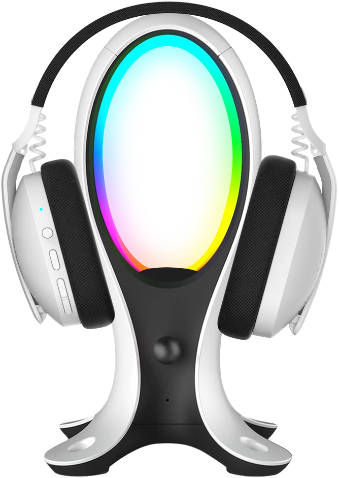 Subsonic Electra 4 in 1 žaidimų ausinių stovas su RGB lempa ir USB šakotuvu