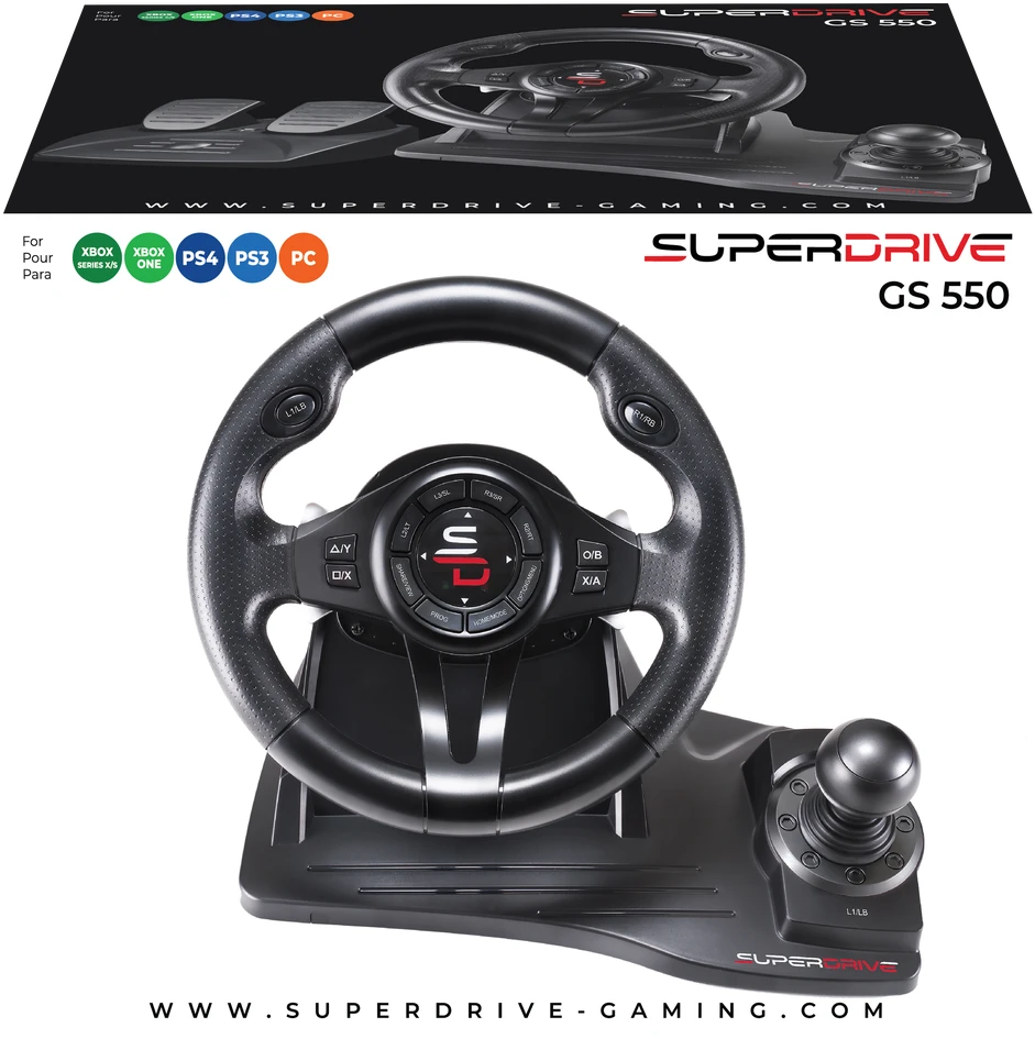 Subsonic Superdrive GS 550 – PS4/PS3/XBOX One, X/S / jungiklis / kompiuteris