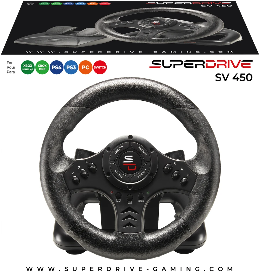 Subsonic Game Steering Wheel SV450 Juodas