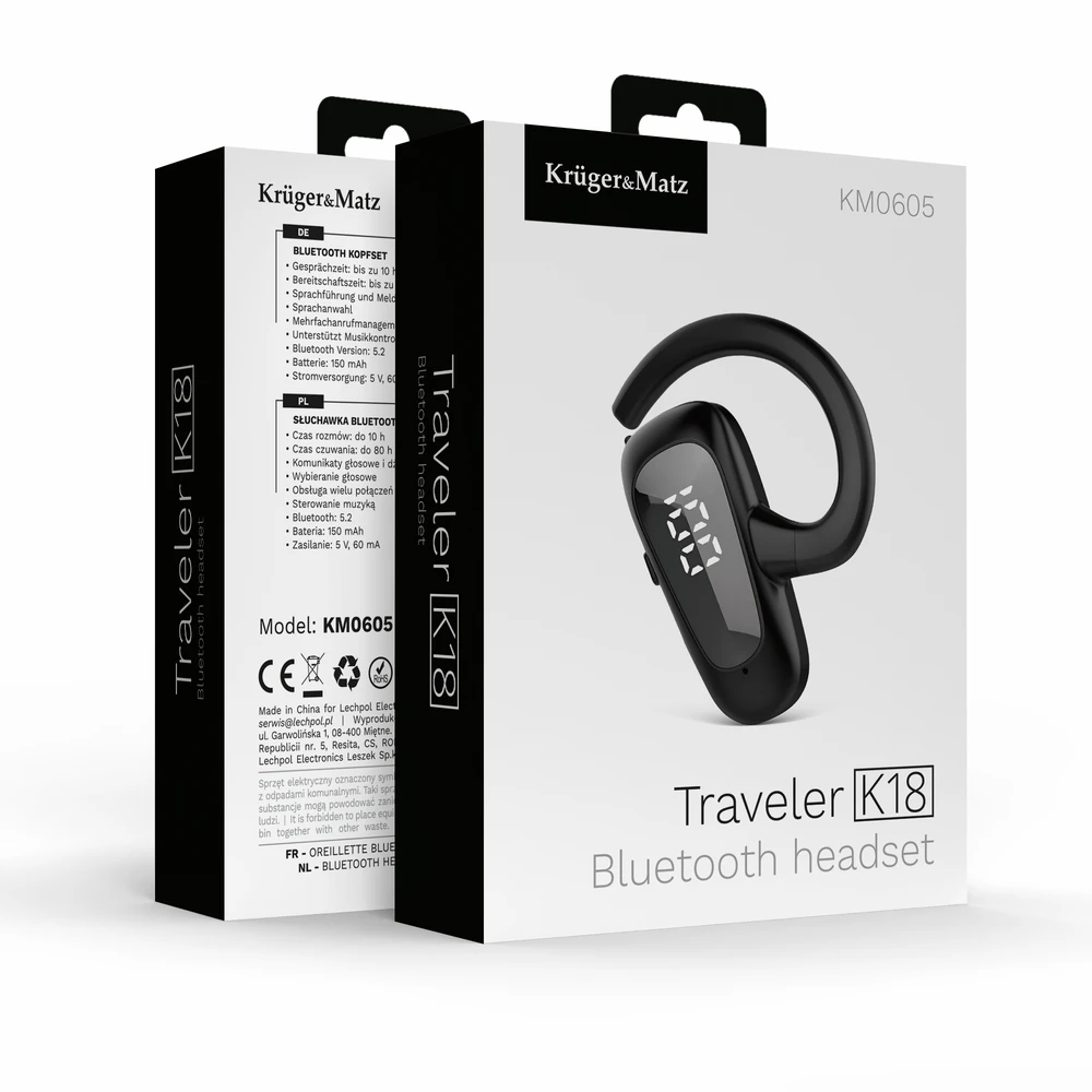 Kruger & Matz Ausinės „KrugerMatz Traveler K18“ „Bluetooth“ ausinės