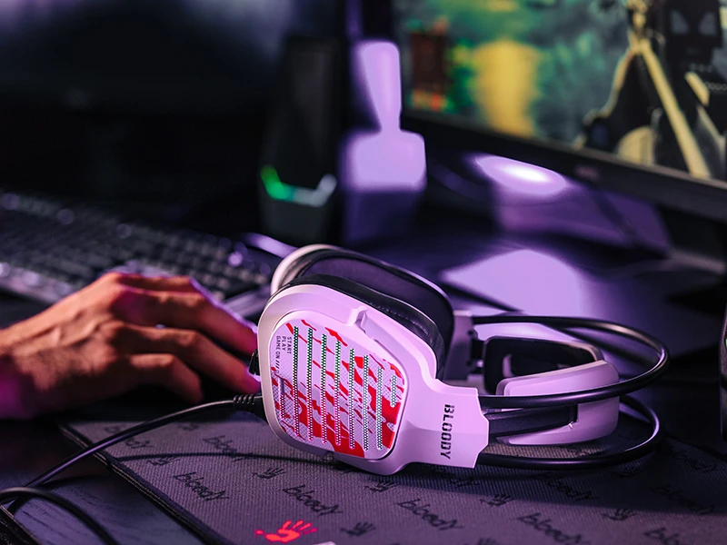 Ausinės A4Tech Bloody G565 Energy balta