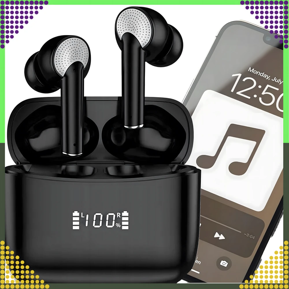 Słuchawki Ausinės Belaidės „Bluetooth“ sportinės ausinės, skirtos bėgimui su „Powerbank“ mikrofonu