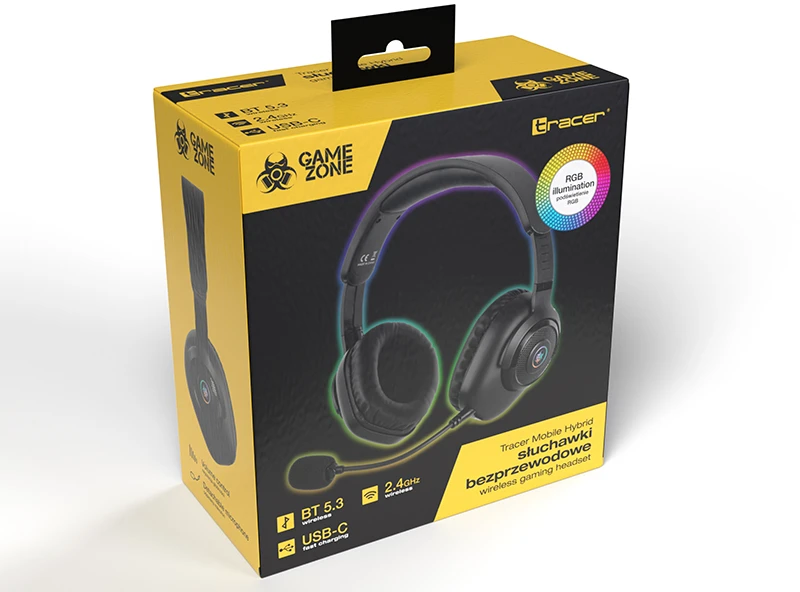Ausinės „Tracer GameZone“ mobilusis hibridinis BT+2.4G