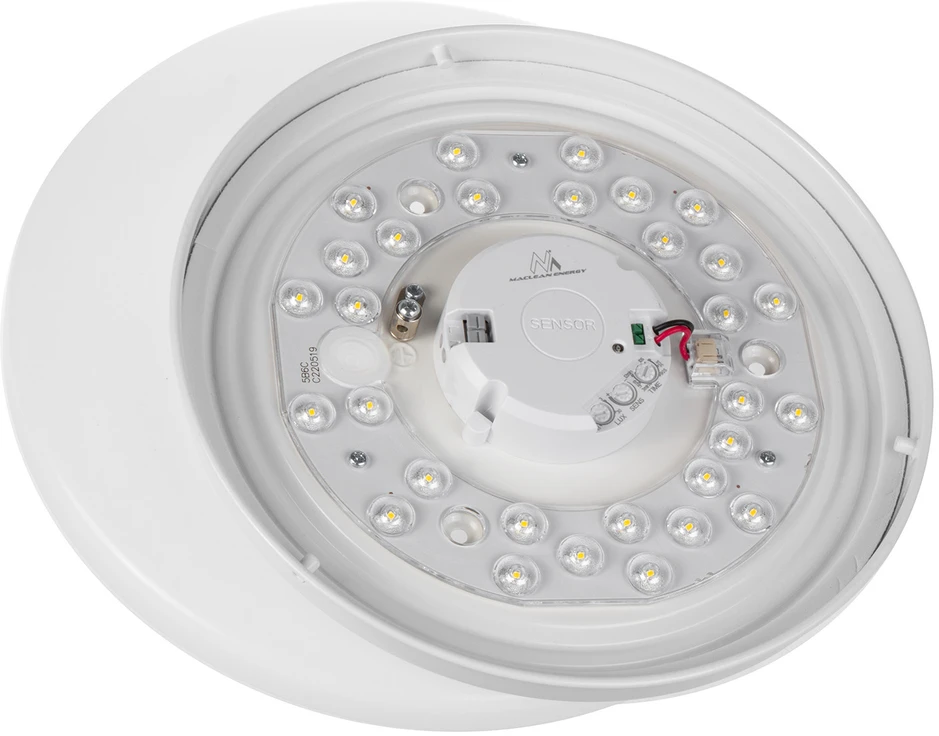 Sufitowa „Maclean“ LED jutiklinis lubinis šviestuvas, 5,8 GHz mikrobangų jutiklis, 4000 K, 12 W, 950 lm, IP44, MCE347
