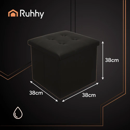 Folding pouffe juodas Ruhhy 25779