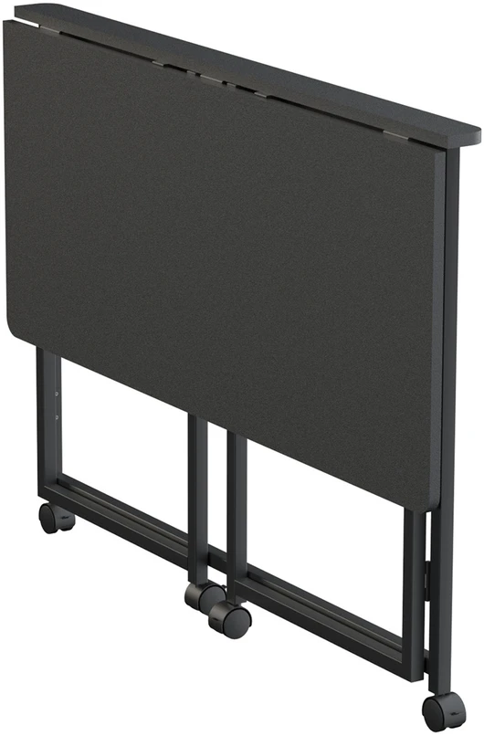 Składane Maclean sulankstomas stalas/stalas, juodas, mobilus, 100x50cm, maks. 50kg MC-1250B