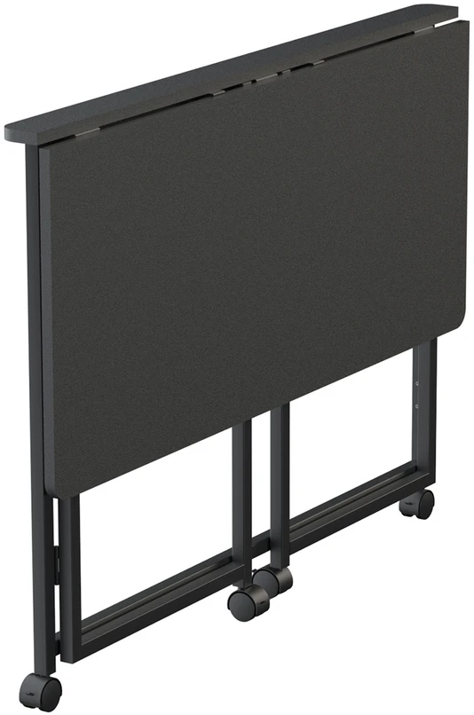Składane Maclean sulankstomas stalas/stalas, juodas, mobilus, 100x50cm, maks. 50kg MC-1250B