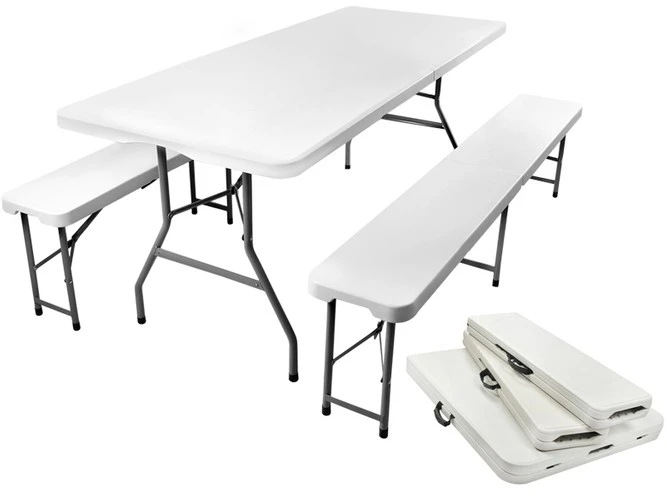 Gardlov Sulankstomas sodo stalas 180cm + 2 suolai