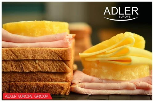 Sumuštinių keptuvas Adler | Sumuštinių keptuvė | AD 3015 | 750 W | Lentelių skaičius 1 | Kepinių skaičius 2 | Juodas