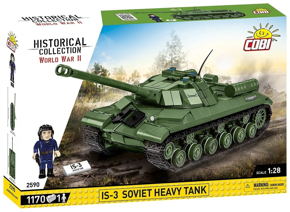 COBI IS-3 retro sunkusis tankas – konstruktorius, 1:28, 1170 det.