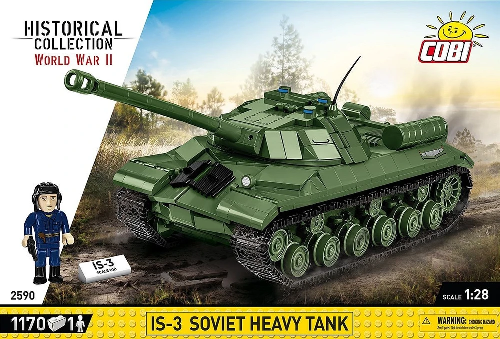 COBI IS-3 retro sunkusis tankas – konstruktorius, 1:28, 1170 det.