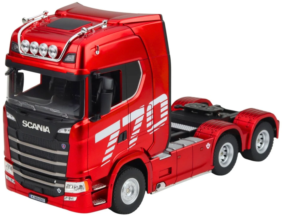 Huina RC sunkvežimis Scania 770S su priekaba, raudonas, 1:18