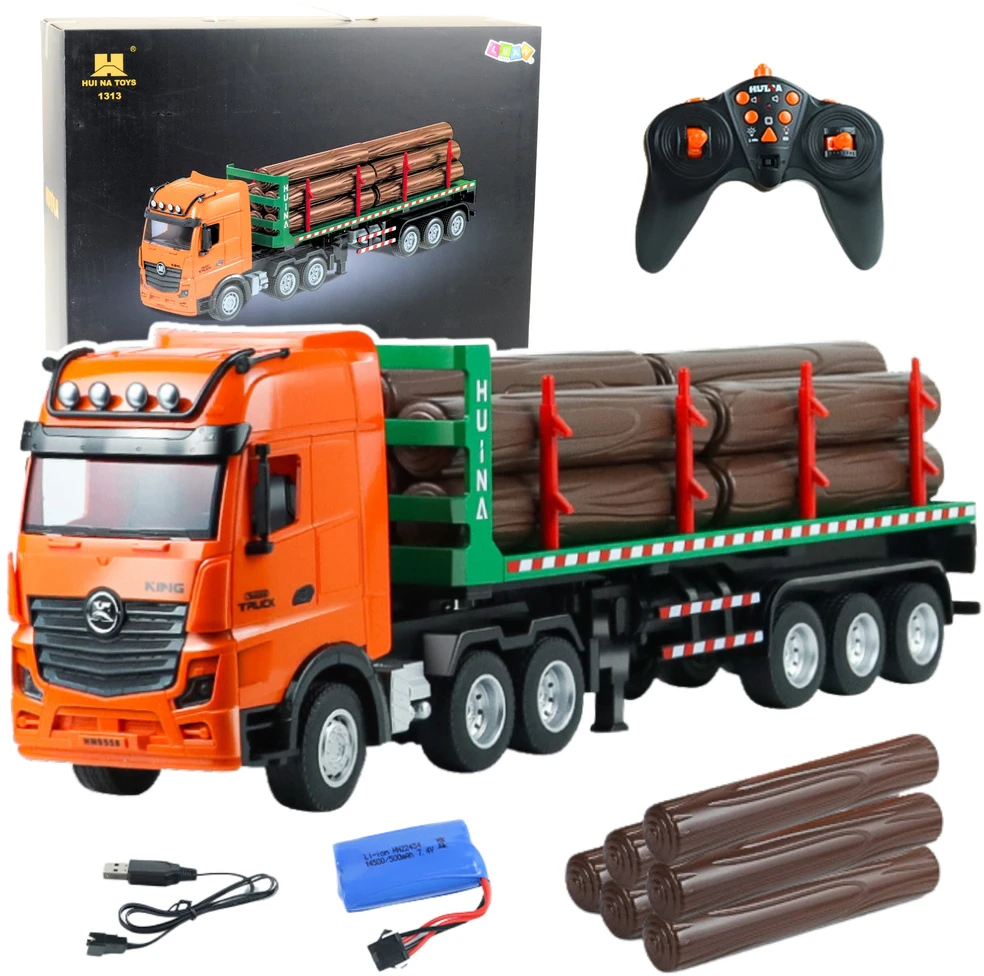 Huina Nuotoliniu būdu valdoma medienos pervežimo mašina HUI NA TOYS 9CH 1:18