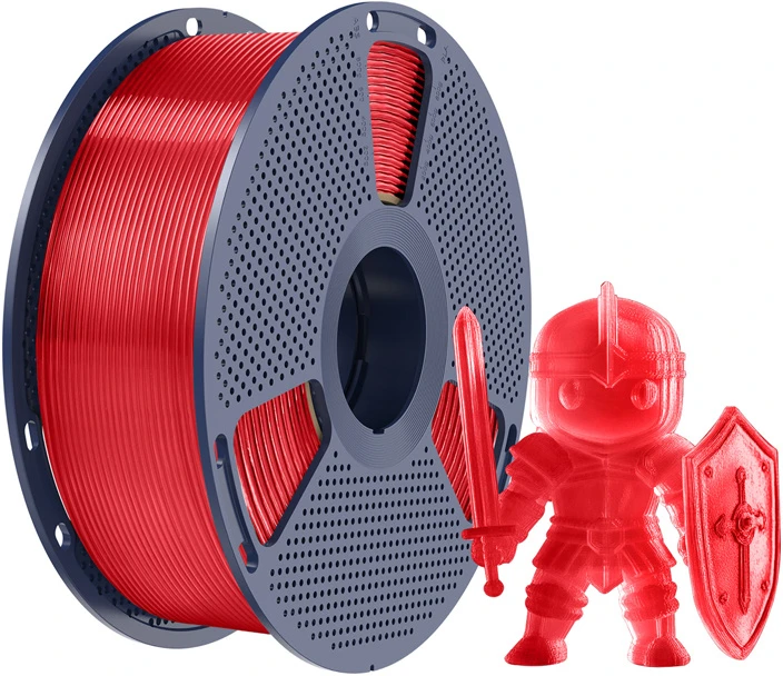 Sunlu PLA+ Filament (Transparent Raudona)