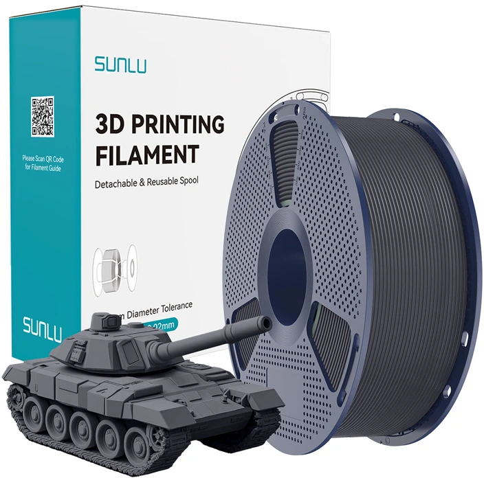 Sunlu PLA+ High-Speed filamentas, pilka