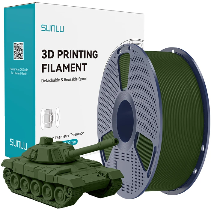 Sunlu PLA+ High-Speed Olive Filament
