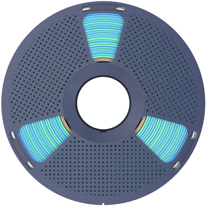 Sunlu PLA+ Silk Dual Color Filament (mėlynas-žalias)
