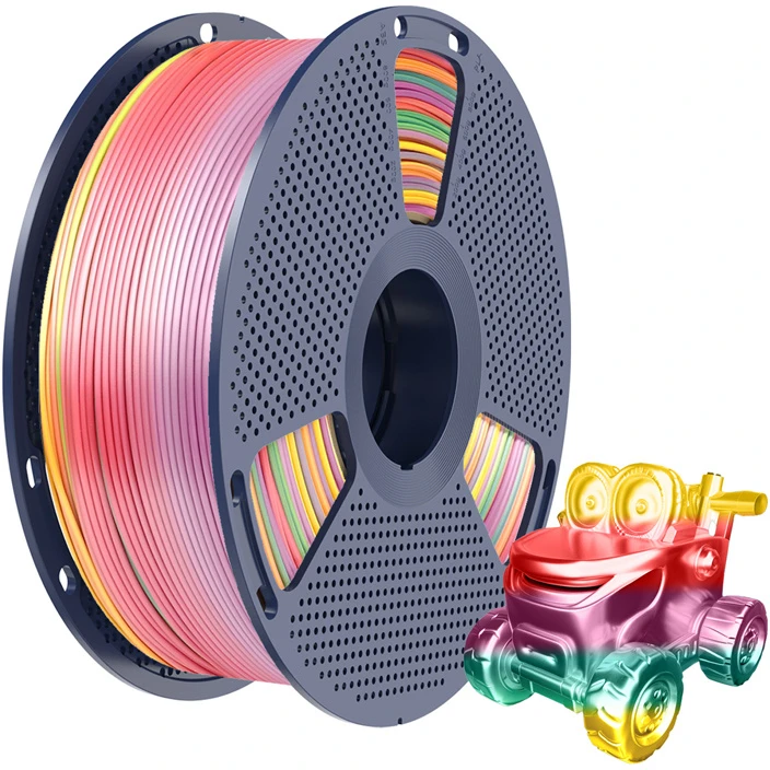 Sunlu PLA+ Silk Filament (Rainbow 01)
