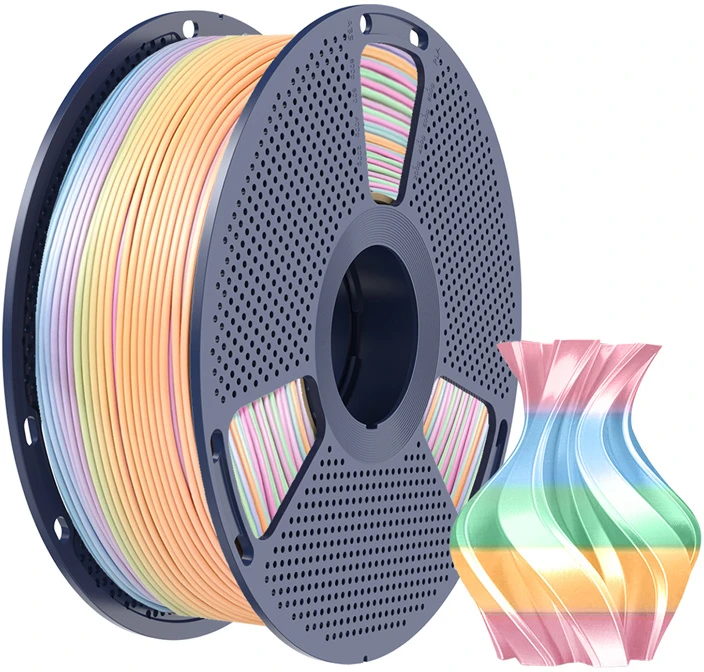 Sunlu PLA+ Silk Filament (Rainbow) 04
