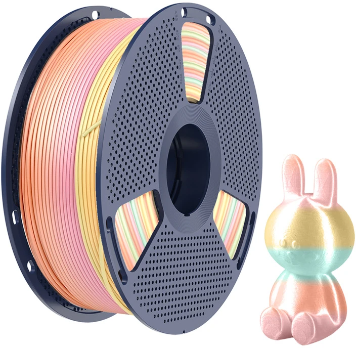 Sunlu PLA+ Silk Filament (Rainbow) 05