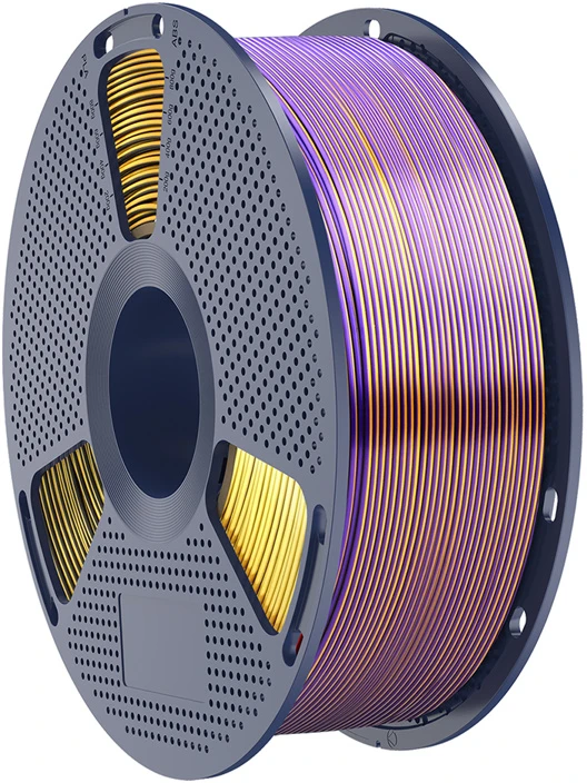 Sunlu PLA+ Silk Tri-Color Filament (Juodas, Gold, and Violetinė)