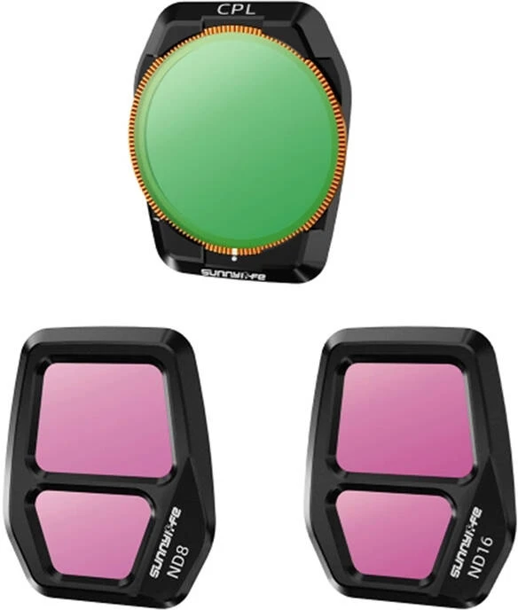 Sunnylife A3S-FI925CPL reguliuojamas objektyvo filtras, CPL+ND8+ND16 skirtas AIR 3S 3vnt.