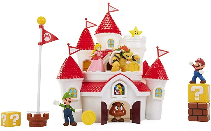 Jakks Pacific „Super Mario“ – Grybų karalystės pilies žaidimo rinkinys (58541-4L)