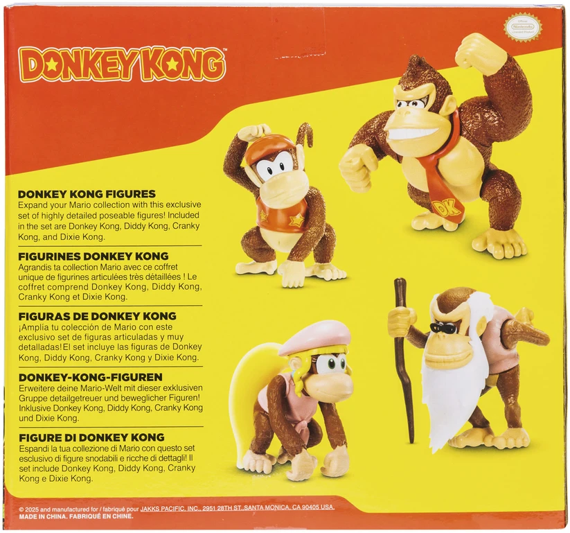 Super Marionintendo Super Mario - Donkey Kong 2,5" 4 vnt. (431174)