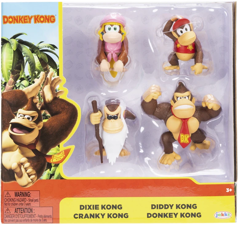 Super Marionintendo Super Mario - Donkey Kong 2,5" 4 vnt. (431174)