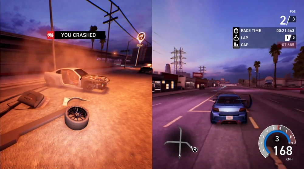 „Super Street: Racer“ žaidimas su dvigubų lenktyninių vairo ratų rinkiniu – „Nintendo Switch 2“