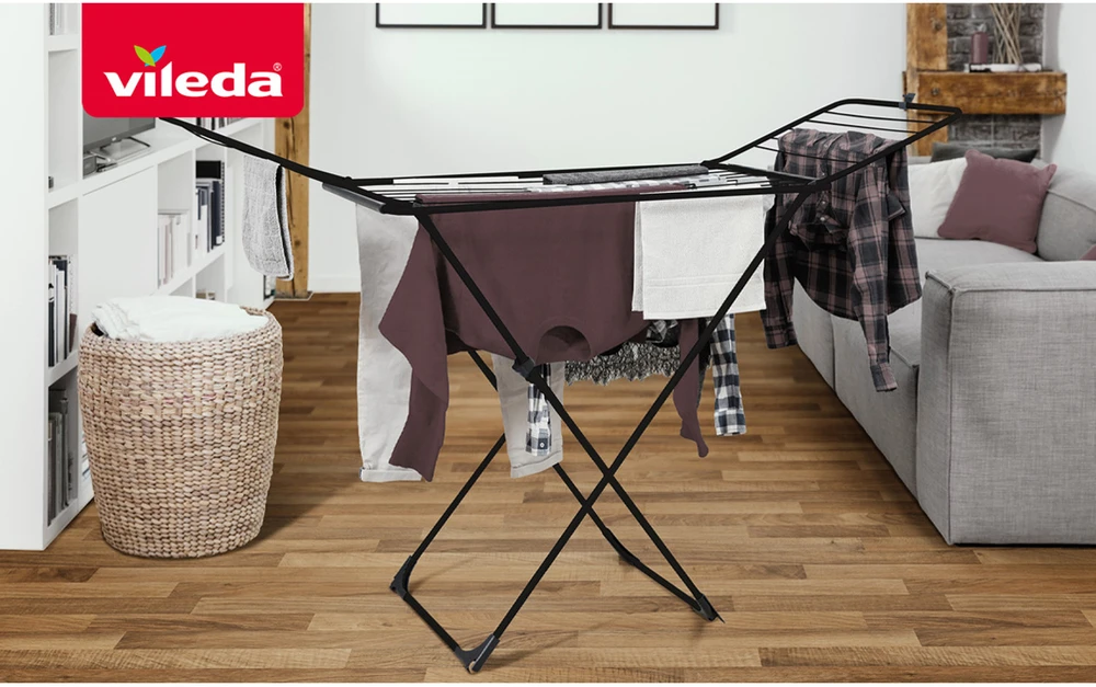 Vileda Universal Ultimate skalbinių džiovyklė, juoda