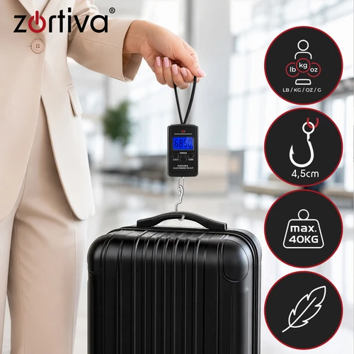 Svarstyklės bagażowa LED - 40kg Zortiva