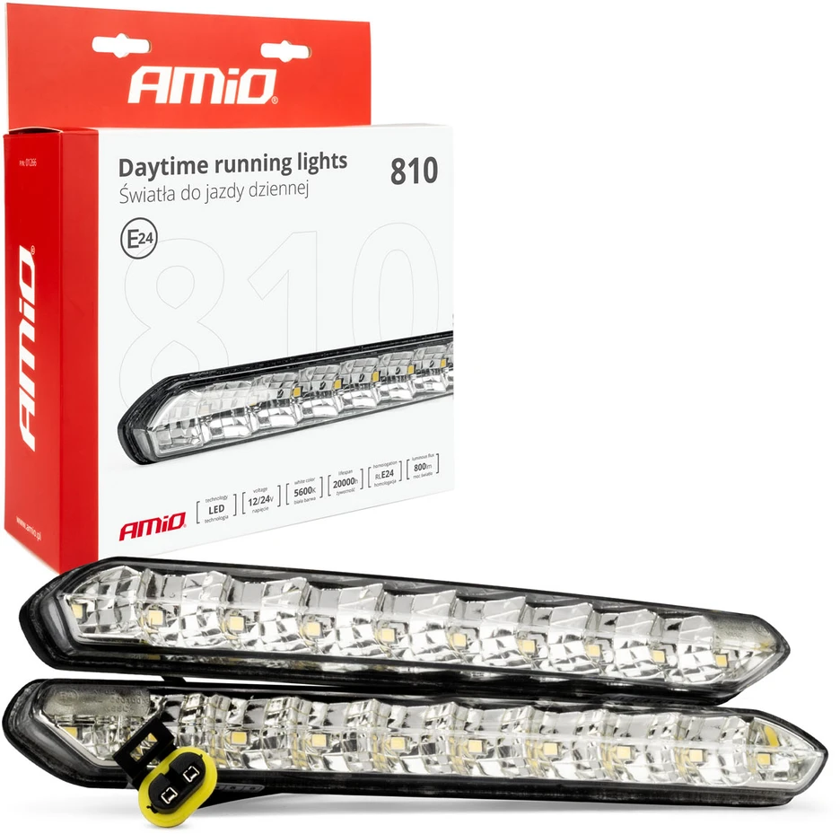 LED dienos šviesos žibintai AMIO 810 A ver. 2 12-24V