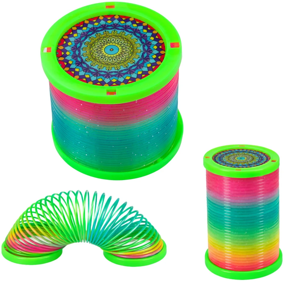 Lean Toys LED šviesos spyruoklė daugiaspalvė