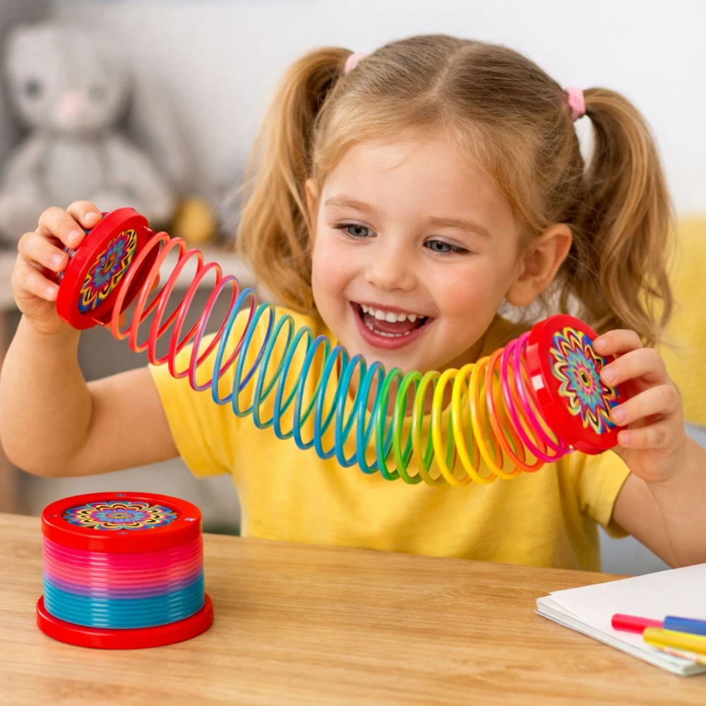Lean Toys LED šviesos spyruoklė daugiaspalvė