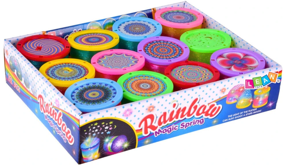 Lean Toys LED šviesos spyruoklė daugiaspalvė