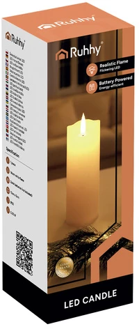 LED žvakė Ruhhy 15x5 cm