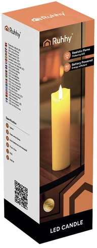 LED žvakė Ruhhy 26720, 17x5 cm
