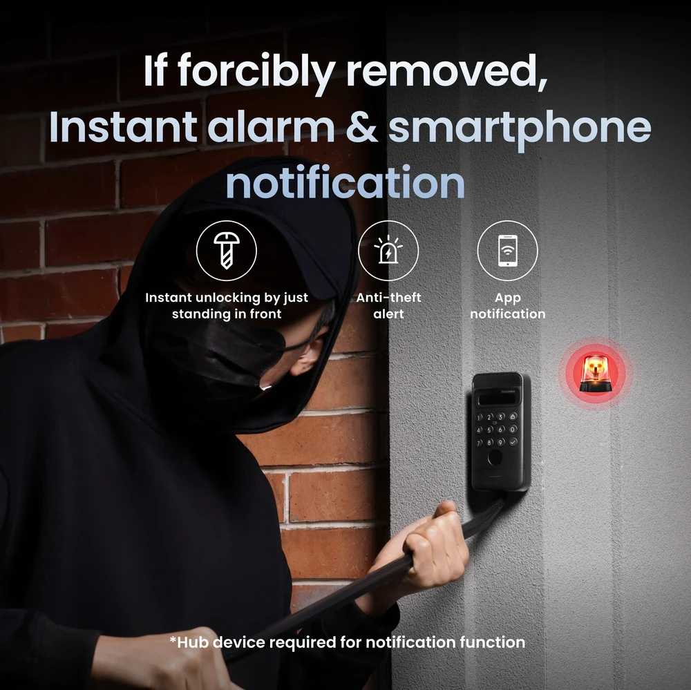 SwitchBot klaviatūra Vision biometrinė 3D Face ID klaivatūra, juoda