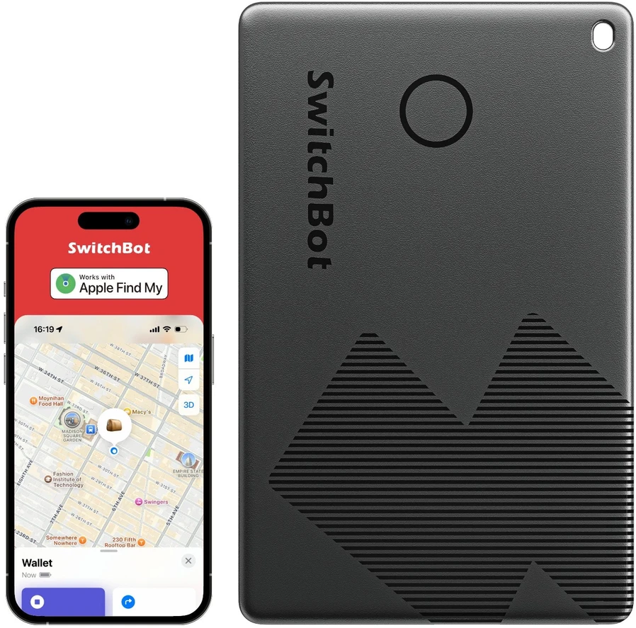 „SwitchBot“ piniginės paieškos kortelė