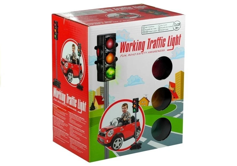 Lean Toys Žaislinis šviesoforas vaikams 72 cm
