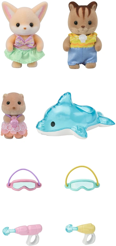 SYLVANIAN FAMILIES Rinkinys „Linksmybės baseine“