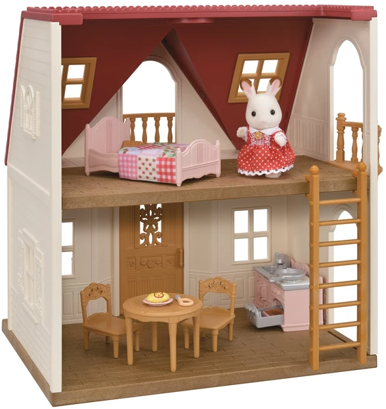 „Sylvanian Families“ – naujas raudonu stogu įrengtas jaukus namelis pradedantiesiems (5567)
