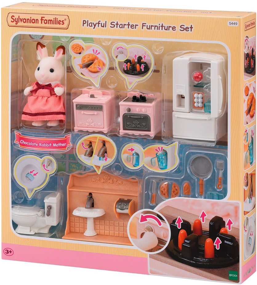 „Sylvanian Families“ – žaismingas pradedančiųjų baldų komplektas (5449)