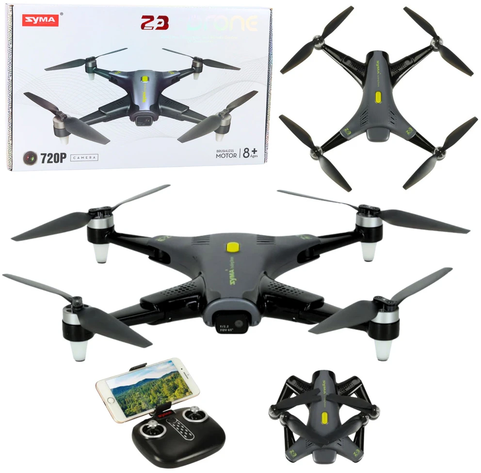 Lean Toys Dronas Syma Z3PRO su HD kamera ir Wi-Fi valdymu