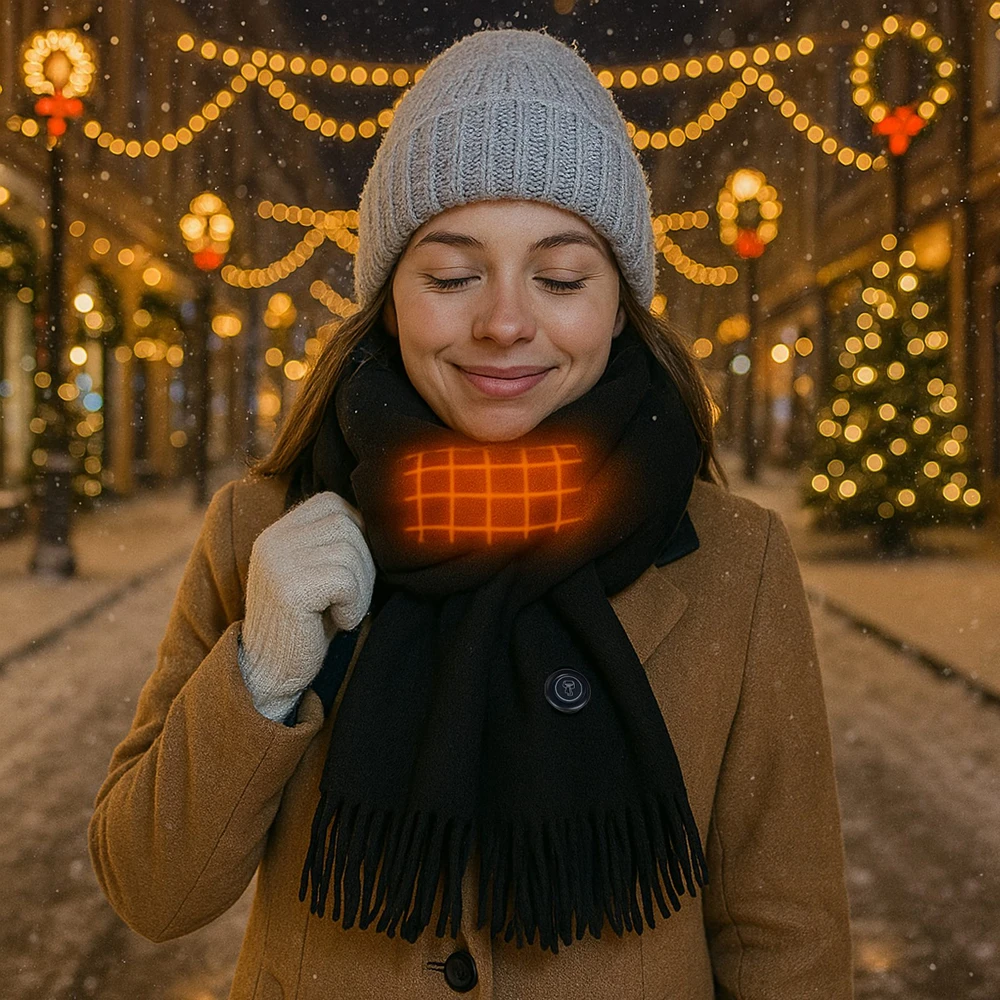 Szalik Šalikas Šildomas šalikas Šildomas šildytuvas Žieminis šalikas USB šildytuvas Įkroviklis