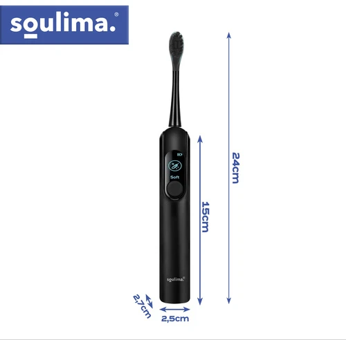 Soulima 26851 juodas sonic dantų šepetėlis