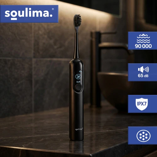 Soulima 26851 juodas sonic dantų šepetėlis